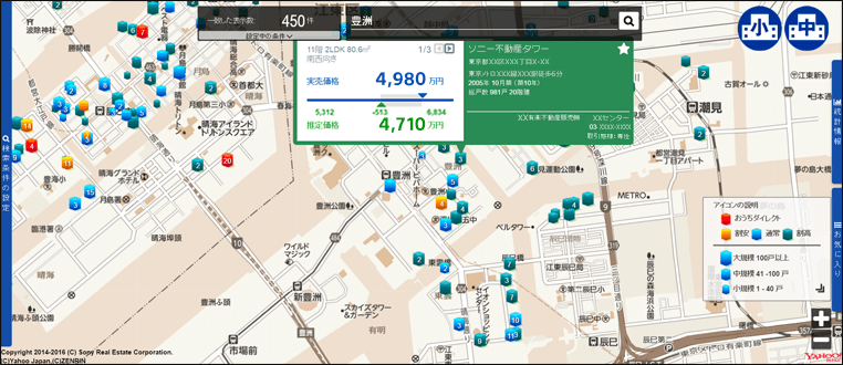 売り出し物件の適正価格が容易にわかる!