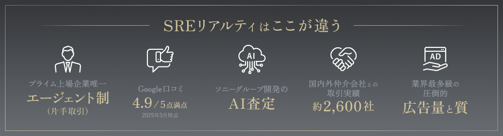 なぜ、お客様は大手不動産会社と SREリアルティを比較するのか？