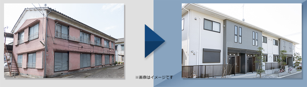収益性が“低い”建物から“高い”建物へ ※画像はイメージです。